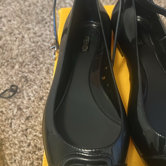 FENDI Size 37 Ballerina Flats, New In Box Black - Picture 10 of 14